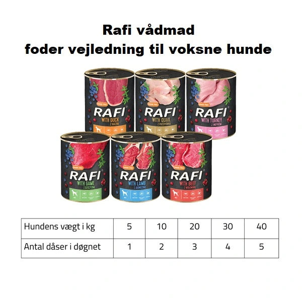 Rafi vådfoder lammekød med blåbær og tranebær 400 g